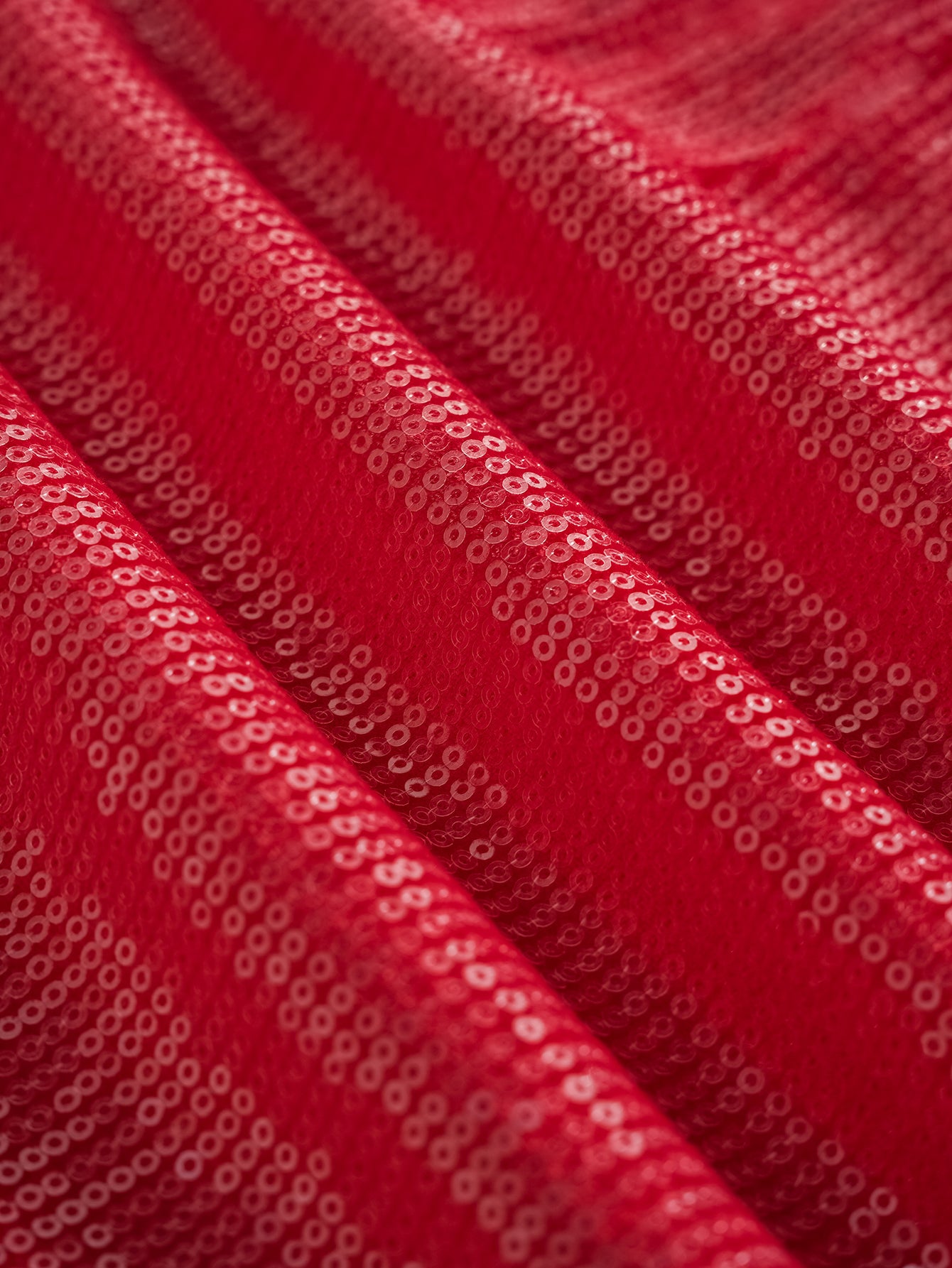 Red Sequin Skirt High Waist