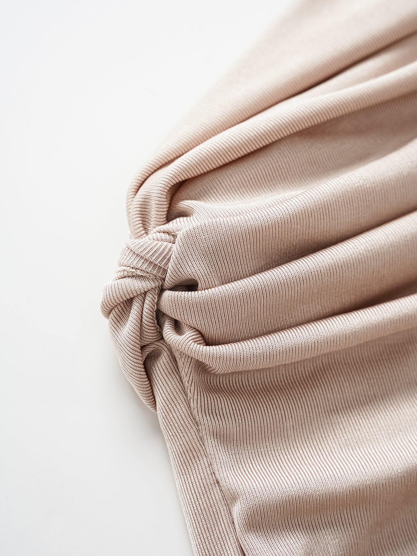 GOLDEN PINK RUCHED MID-RISE MAXI SKIRT
