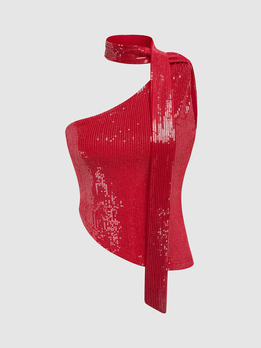 Red Sequin Top
