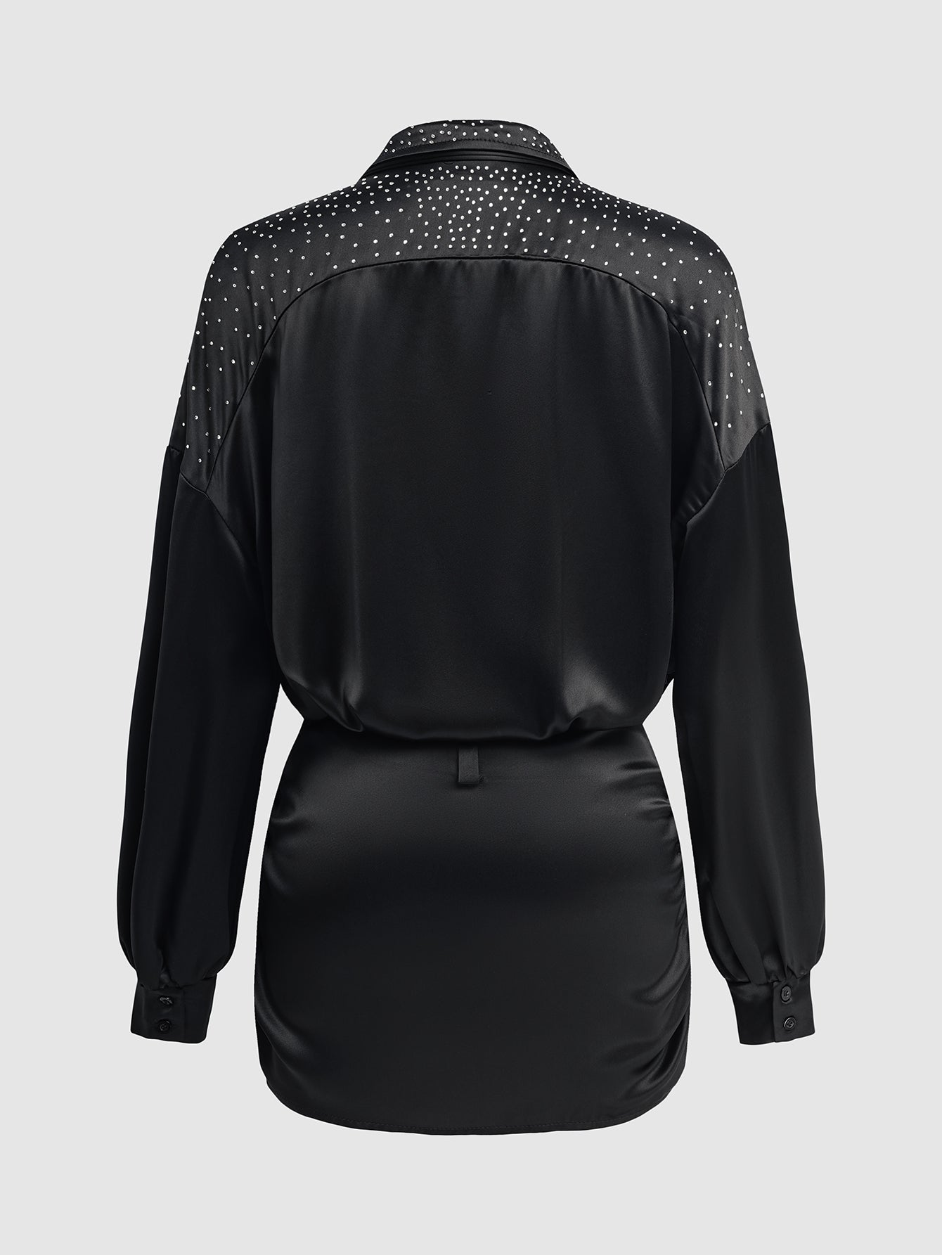 CRYSTAL EMBROIDERED DRESS BLACK