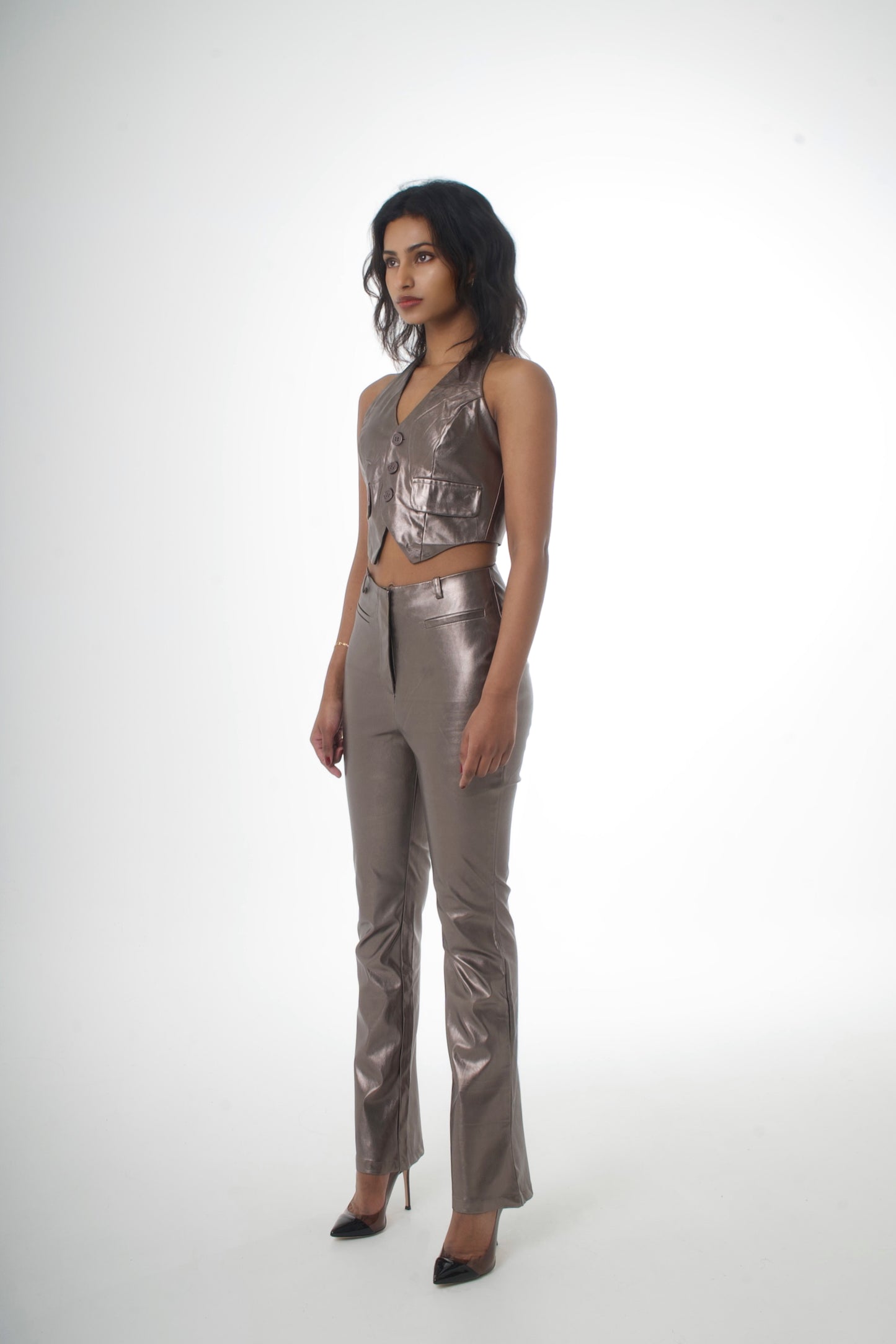 Women's Metallic Vest Top