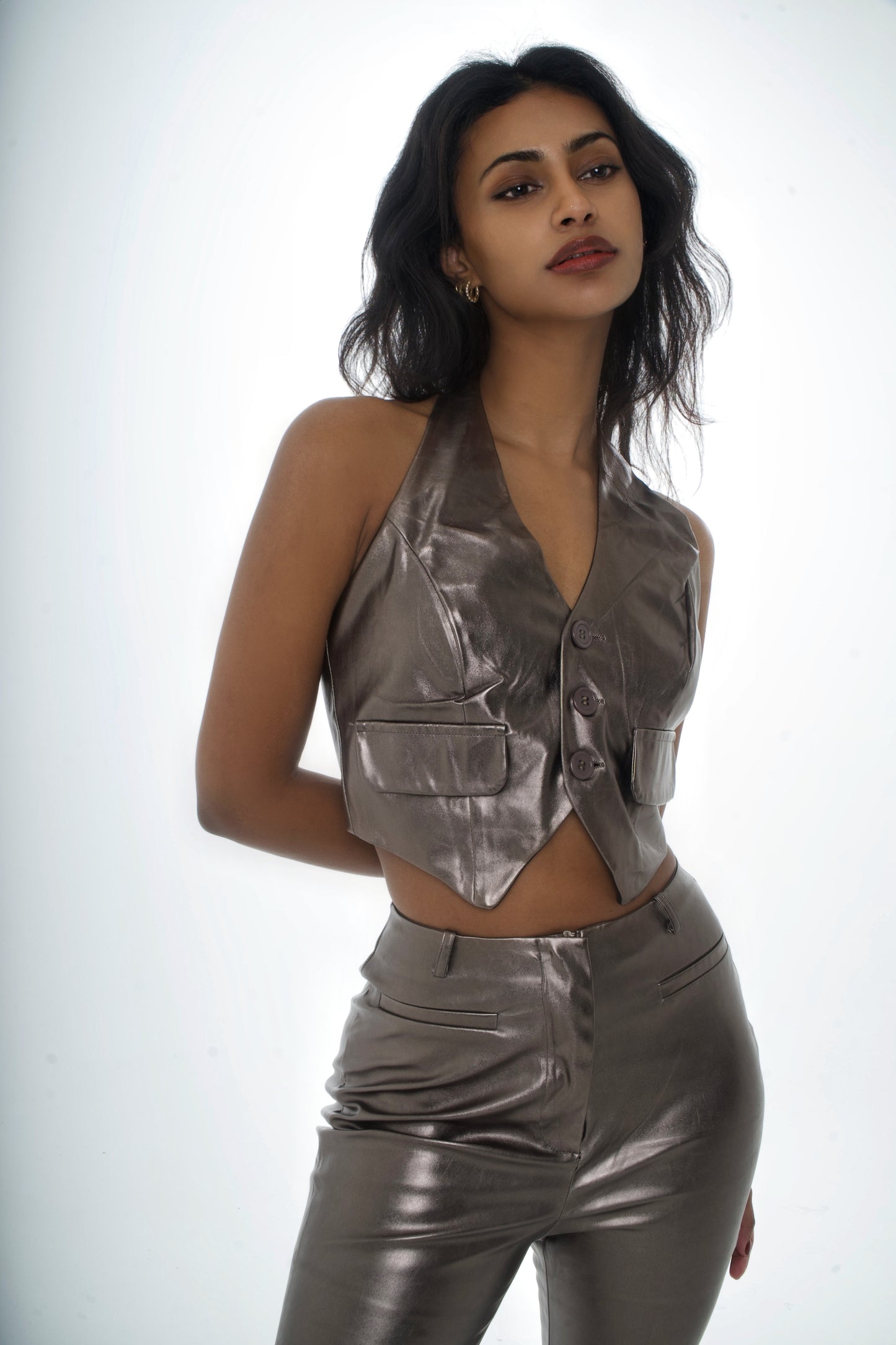 Women's Metallic Vest Top